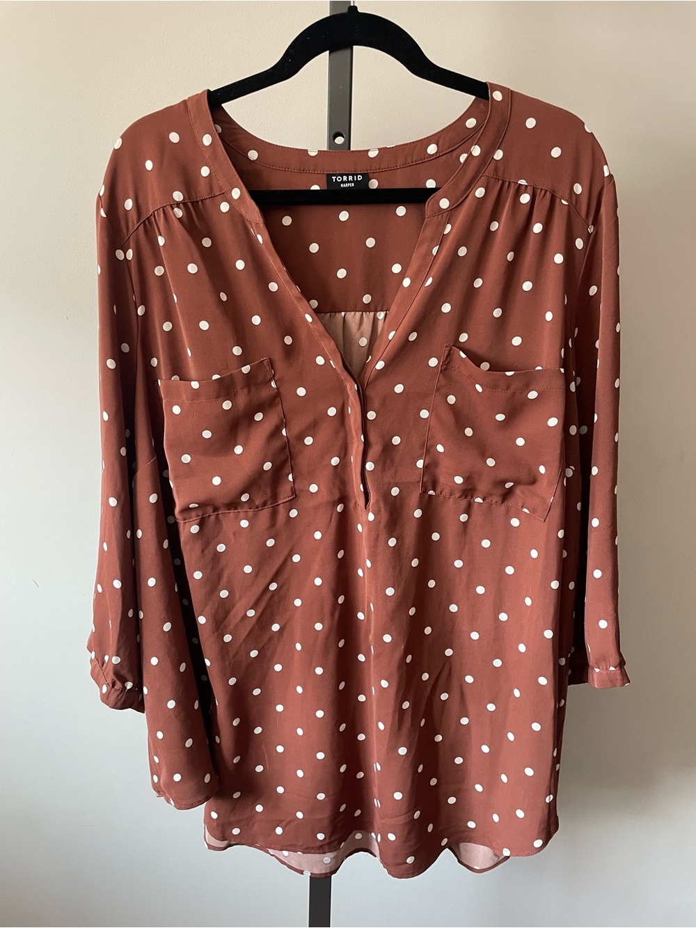 TORRID Harper Polka Dot Blouse Plus Size 4X